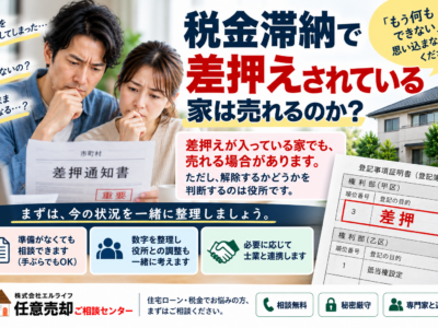 税金滞納で差押えされている　家は売れるのか