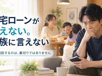 住宅ローンが払えない。家族に言えない　伝える前に、一緒に整理して大丈夫です