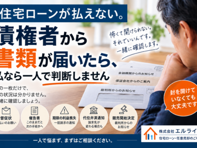 住宅ローンが払えない。債権者から書類が届いたら、私なら一人で判断しません
