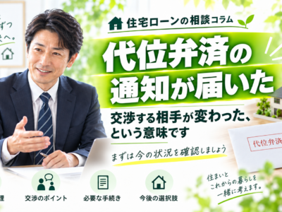 代位弁済の通知が届いた　交渉する相手が変わった、という意味です