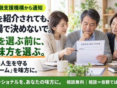 住宅金融支援機構から任意売却の通知が届いた｜業者名を書く前に確認すること