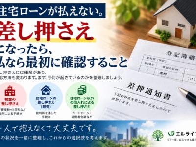 住宅ローンが払えない。差し押さえになったら、私なら最初に確認すること