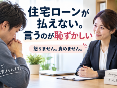 住宅ローンが払えない。言うのが恥ずかしい　責めるために相談を受けるのではありません