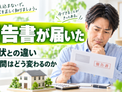 催告書が届いた　督促状と何が違い、残り時間はどう変わるのか