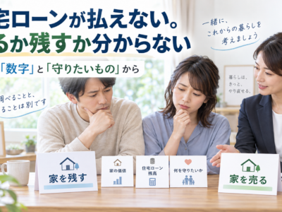住宅ローンが払えない。売るか残すか分からない　答えは数字と、守りたいものから考えます