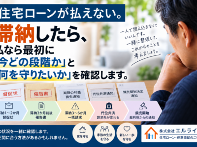 住宅ローンが払えない。滞納したら、私なら最初に「今どの段階か」と「何を守りたいか」を確認します