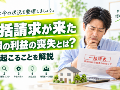 「一括で返してください」と通知が来た　期限の利益の喪失とは何か