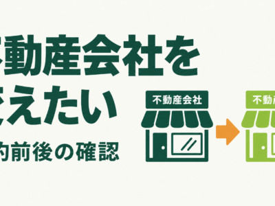 任意売却の不動産会社を変えたい｜契約前後で確認すること