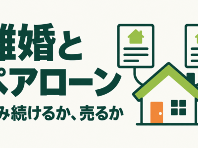 離婚とペアローン｜家に住み続けたいとき、売却するときの確認順序